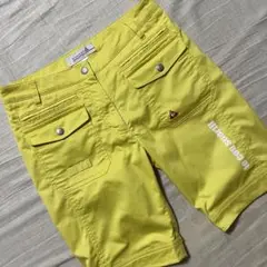 ●ルコックスポルティフゴルフ●ハーフパンツ イエロー サイズ7 スリット