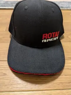 ROTAX RACING キャップ黒×赤／フリーサイズ／スナップバック／帽子