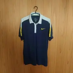 ナイキ　Nike DRI-FIT ポロシャツ L ネイビー