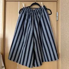 【ichi】 ストライプ ガウチョパンツ