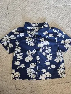Petit Bateau フラワープリント半袖シャツ 24m