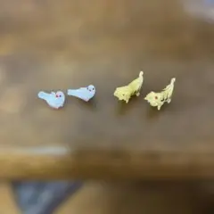 ガラス細工　鳩&虎