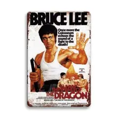 新品 Bruce Lee The Way of the Dragon ブリキ看板