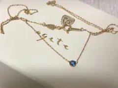 アガット ブルーダイヤネックレス