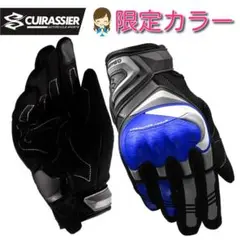 バイク グローブ 手袋 春 夏 青 バイク用 オートバイ ブルー //