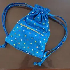 【Kids】ナップサック ハンドメイド／どうぶつ柄