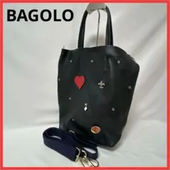 BAGOLO バゴロ レザートート 2way ピンバッジ ショルダーバッグ 美品