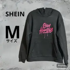 SHEIN Stay Humble パーカー M 黒