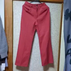赤系 ストレートパンツ
