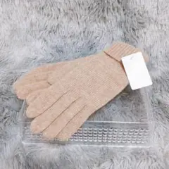 ベージュ ニット手袋 21-23cm BA9202L9