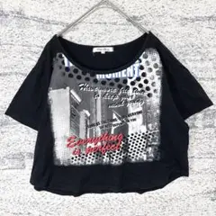 プチベリー/プリントTシャツ/キッズ/ジュニア/TM/半袖/ゆったり/黒/K92