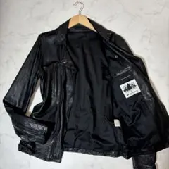 美品✨シップス ライダースジャケット ラムレザー ダブルジップ ブラック S