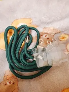 スマホストラップ　スマホショルダー 　緑色