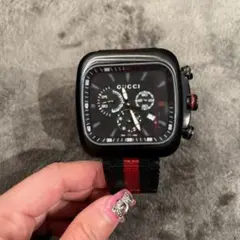 レア　希少　美品　Gucci　グッチ　101Gクーペ　メンズ　スクエア GUCCI グッチ 1977'テニスベルクロススニーカー メンズ8（約27