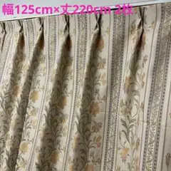 カーテン　幅125cm×丈220cm 2枚 ジャガード