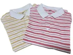 UNIQLOストレッチカノコボーダーポロシャツ 2枚セット Mサイズ