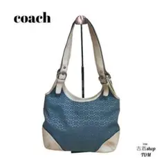coach コーチ トートバッグ 青 ブルー