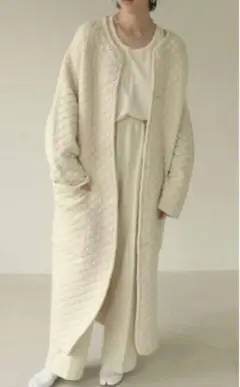 【todayful 】キルティングニットコート
