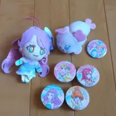 【新品】トロピカルージュプリキュア　マスコット　マスキングテープ　缶バッジ