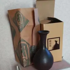 備前焼　花入　衆啓　未使用　共箱、共布あり 備前火襷耳付花入 藤原 啓(作) 共箱 | 古美術ささき