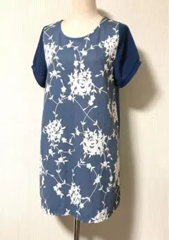 grove グローブ トップス　Tシャツ　チュニック　花柄　ワールド Ｍ