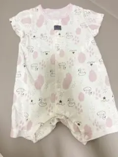 【新品・未使用】綿100% 半袖ロンパース 50-60cm