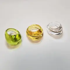 【まとめ売り】Baccarat 高級クリスタル K18 指輪３点セット 2025年最新】BACCARAT 材質：ゴールド レディース リング・指輪