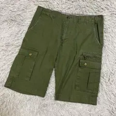 TK MIXPICE タケオキクチ　ミリタリーカーゴハーフパンツ　カーキ　L