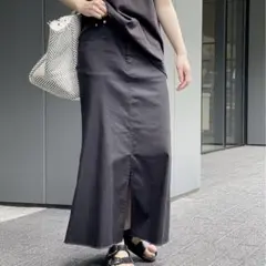 綿麻チノマキシスカート