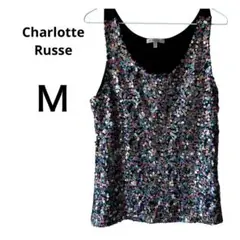 Charlotte Russe スパンコールタンクトップ M