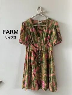 FARM フラワープリント ワンピース Sサイズ