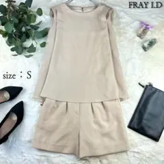 大人気✨ FRAY I.D フレイ アイディー【S】ピンクベージュ コンビネゾン