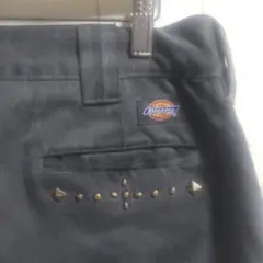 Dickies スタッズ付グレー 鋲 希少 チノパン ワークパン 32インチ