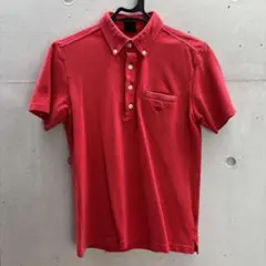 EDWIN GOLF ポロシャツ エドウィン ゴルフウェアメンズ M 赤
