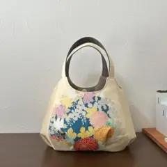 着物リメイク まーるいミニトートバッグ