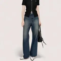 SLY DRIES EB-STRAIGHT PT-BE ダークブルー 24SS