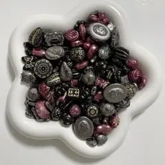アクリル製 バロック 彫刻ビーズ ゴシックカラー 120ml