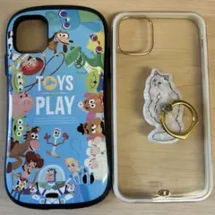 トイ・ストーリー &猫ちゃん透明ケースiPhone11用セット