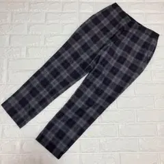 ユニクロ パンツ M チェック柄 オフィスカジュアル