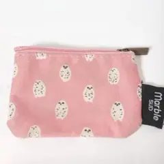 P991　marble フクロウ柄 コインケース