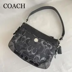 COACH コーチ スエードハンドバッグ 肩掛け可能 黒系