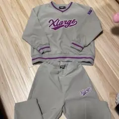 XLARGE グレー ベースボールジャージ セットアップ