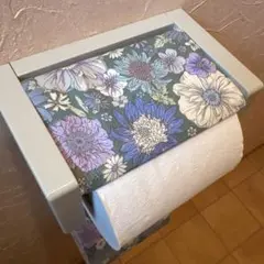 3037【2点100円、3点200円引き】花柄トイレットペーパーカバー