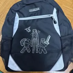 Minecraft リュック 黒 キャラクターイラスト