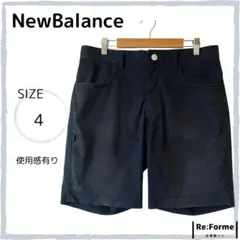 使用感有り【NewBalance】ショートパンツ ゴルフ 4 紺 ネイビー