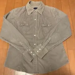 GAP ギャップ　コーデュロイシャツ　ベージュ　カーキ　XSサイズ