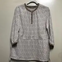 花柄五分袖チュニック（ハンドメイド）