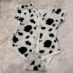 ベビー服 ロンパース 前開き 牛柄 60