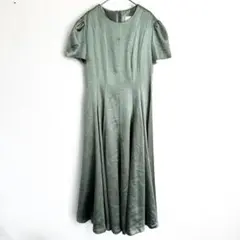 burano ops グリーン 半袖ロングワンピース M