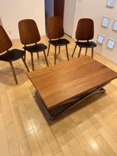 BoConcept リフトアップ機能付き木製テーブル&椅子【条件付き・難あり】